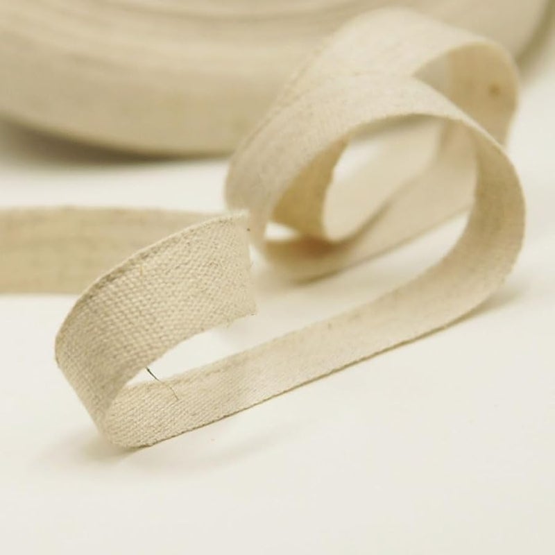 Cotton Linen Eccentric Belt 4cm x 1m Plain Weave Rolled Edge Strip for DIY Sewing - Image 3